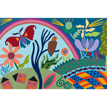 Lisa Houck: Landscape with Visitors Floor Puzzle