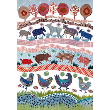 Jane Robbins: Farm Animals Floor Puzzle