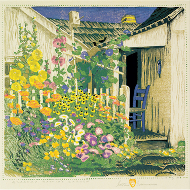 Gustave Baumann: Grandma Battin's Garden