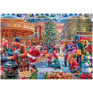 Christmas Comes to Town advent calendar jigsaw puzzle artwork