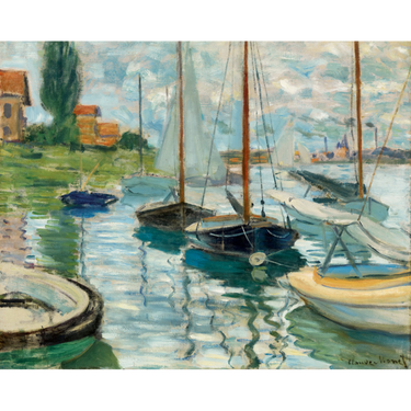 Claude Monet: Sailboats on the Seine