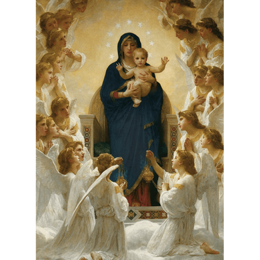 Virgin with Angels 1000 piece jigsaw puzzle artwork