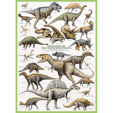Dinosaurs of the Cretaceous Period jigsaw puzzle artwork