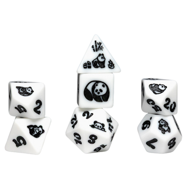 Animal Dice Set: Moon Panda (PRE-ORDER) - Thirsty Meeples