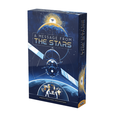 Allplay strategy game "A Message From the Stars" featuring a colorful game board and star-themed design for engaging gameplay.