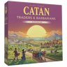 Catan Traders & Barbarians Expansion for Catan board game by Catan Studios, showing game box with colorful artwork and expansion components.