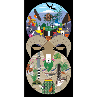 Charley Harper: The California Desert Mountains - Thirsty Meeples