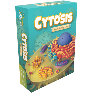 Cytosis cell biology board game by Genius Games featuring colorful game pieces and a detailed game board for strategy play.