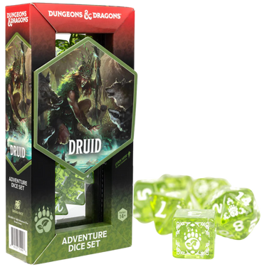 Dungeons & Dragons Adventure Dice Set - Druid (Green) (PRE-ORDER) - Thirsty Meeples