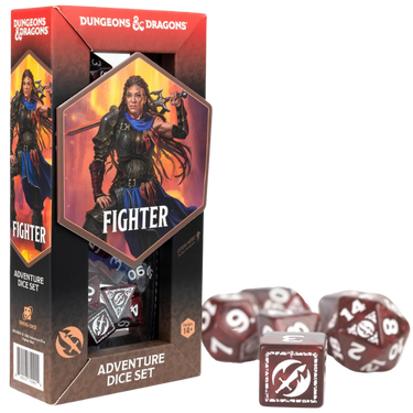 Dungeons & Dragons Adventure Dice Set - Fighter (Red) - Thirsty Meeples