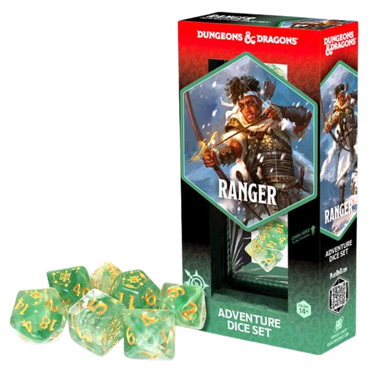 Dungeons & Dragons Adventure Dice Set - Ranger (White/Green) - Thirsty Meeples