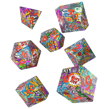 Full Art Dice Set: Graffiti - Thirsty Meeples
