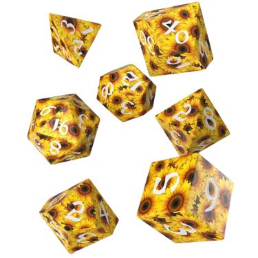Full Art Dice Set: Sunflower - Thirsty Meeples