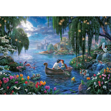 Adult puzzle from Schmidt Disney Dreams Collection featuring The Little Mermaid and Prince Eric, 1000-piece jigsaw puzzle image.