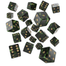 Full Pack of D6s: Bottle Green & Gold - Thirsty Meeples