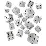 Full Pack of D6s: Pearl & Black - Thirsty Meeples