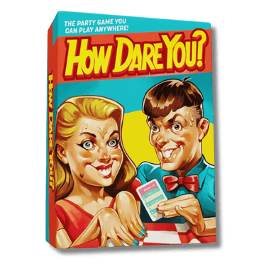 Image of How Dare You? party game box by Matagot, featuring colorful artwork and game title on the front.
