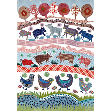 Jane Robbins: Farm Animals Floor Puzzle - Thirsty Meeples