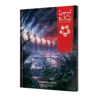 Legend of the Five Rings RPG Shadowlands game box, featuring artwork and branding from Edge Entertainment.