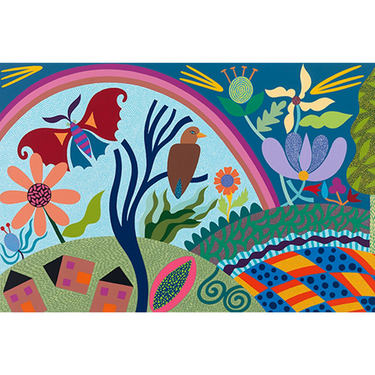 Lisa Houck: Landscape with Visitors Floor Puzzle - Thirsty Meeples