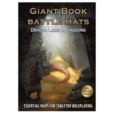 Giant Book of Battle Mats: Dragon Lairs and Dungeons - Thirsty Meeples