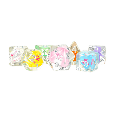 Love Dice 16mm Resin Poly Dice Set - Thirsty Meeples