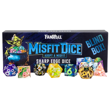 Mystery Misfit Sharp Edge Resin Polyhedral Dice Set (PRE-ORDER) - Thirsty Meeples