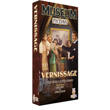 Family game "Vernissage" by Holy Grail Games, featuring colorful art and painting-themed components from the Museum: Pictura set.