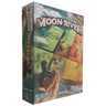 Blue Orange Moon River family game box with colorful river-themed artwork and game components on a table.