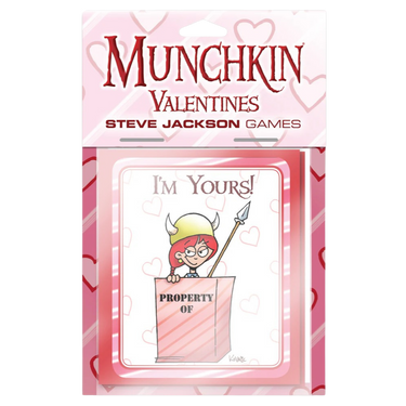 Munchkin Valentines party game by Steve Jackson Games featuring colorful cards and game components for fun Valentine's Day play