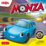 HABA Monza children's game with colorful wooden track pieces and cars for fun, active play and imaginative racing.