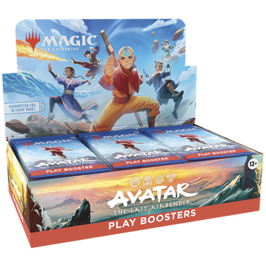 Magic: The Gathering Avatar: The Last Airbender play booster box with 30 packs of trading cards by Wizards of the Coast.