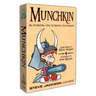Image of the Munchkin family game by Steve Jackson Games, featuring colorful game box and illustrated characters.