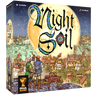 Night Soil strategy game by Grail Games, featuring a colorful board with game pieces and cards for an engaging tabletop experience.