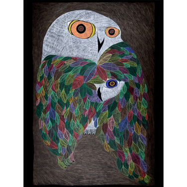 Ningeokuluk Teevee: Colourful Wild Owl - Thirsty Meeples
