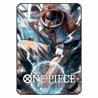 Set of four Bandai One Piece Card Game official Edward Newgate sleeves featuring detailed pirate character artwork.