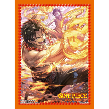 One Piece Card Game: Official Sleeves 10 (Portgas D. Ace) - Thirsty Meeples