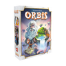 Family game Orbis by Space Cowboys featuring colorful orbital game pieces and a space-themed game board.