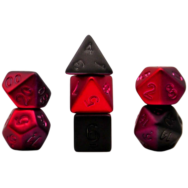 Shiny Dice Set: Plated Matte Red (PRE-ORDER) - Thirsty Meeples
