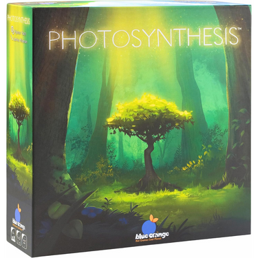 Abstract game Photosynthesis by Blue Orange featuring colorful trees and sunlight, emphasizing strategic plant growth and light competition.
