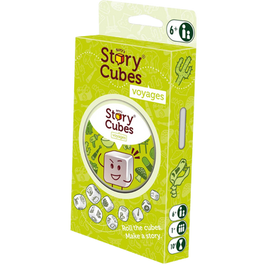 Zygomatic Rory's Story Cubes Eco Blister Voyages party game with colorful illustrated dice for storytelling and creative play.
