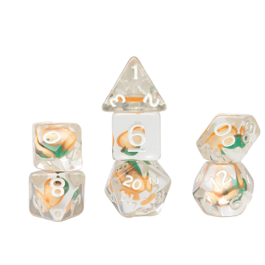 Fruit Slice Dice Set: Peach (PRE-ORDER) - Thirsty Meeples