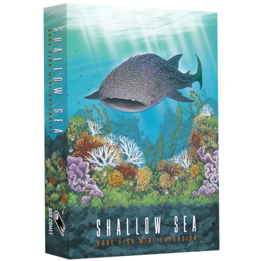 Close-up of the Shallow Sea: Rare Fish Mini-Expansion for the Bad Comet strategy game, featuring detailed aquatic artwork.