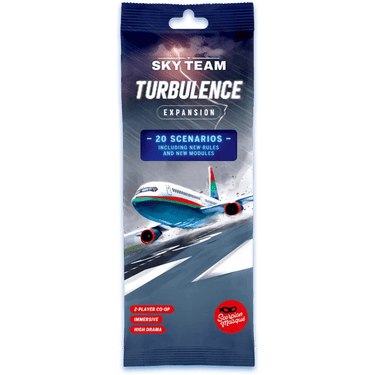 Family game Sky Team: Turbulence by Le Scorpion Masqué, featuring colorful game components on a playing surface.