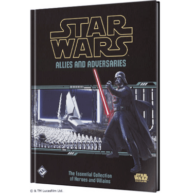 Star Wars RPG: Allies and Adversaries game box by Edge Entertainment, featuring characters and artwork from the Star Wars universe.
