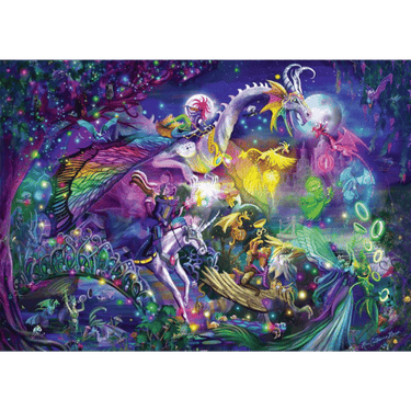 1000-piece Summer Night Circus adult puzzle by Schmidt featuring a colorful circus scene at night.