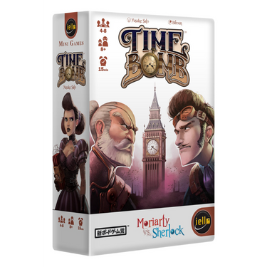 TimeBomb party game by IELLO, featuring colorful game components and cards for an engaging party activity.