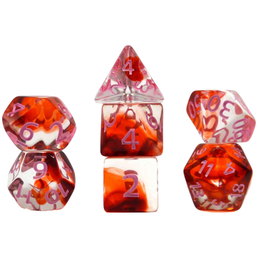 Transparent Dice Set: Nebula Blood - Thirsty Meeples