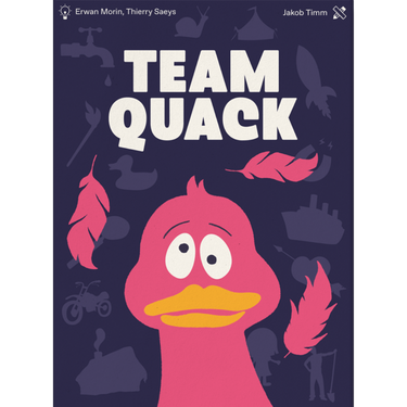 Helvetiq Team Quack party game box with colorful illustration and playful design, ideal for fun group activities and gatherings.