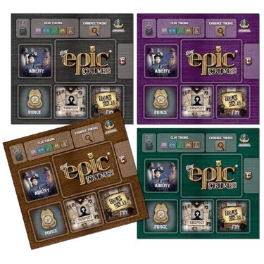 Tiny Epic Crimes: 4 Pack Player Mats - Thirsty Meeples